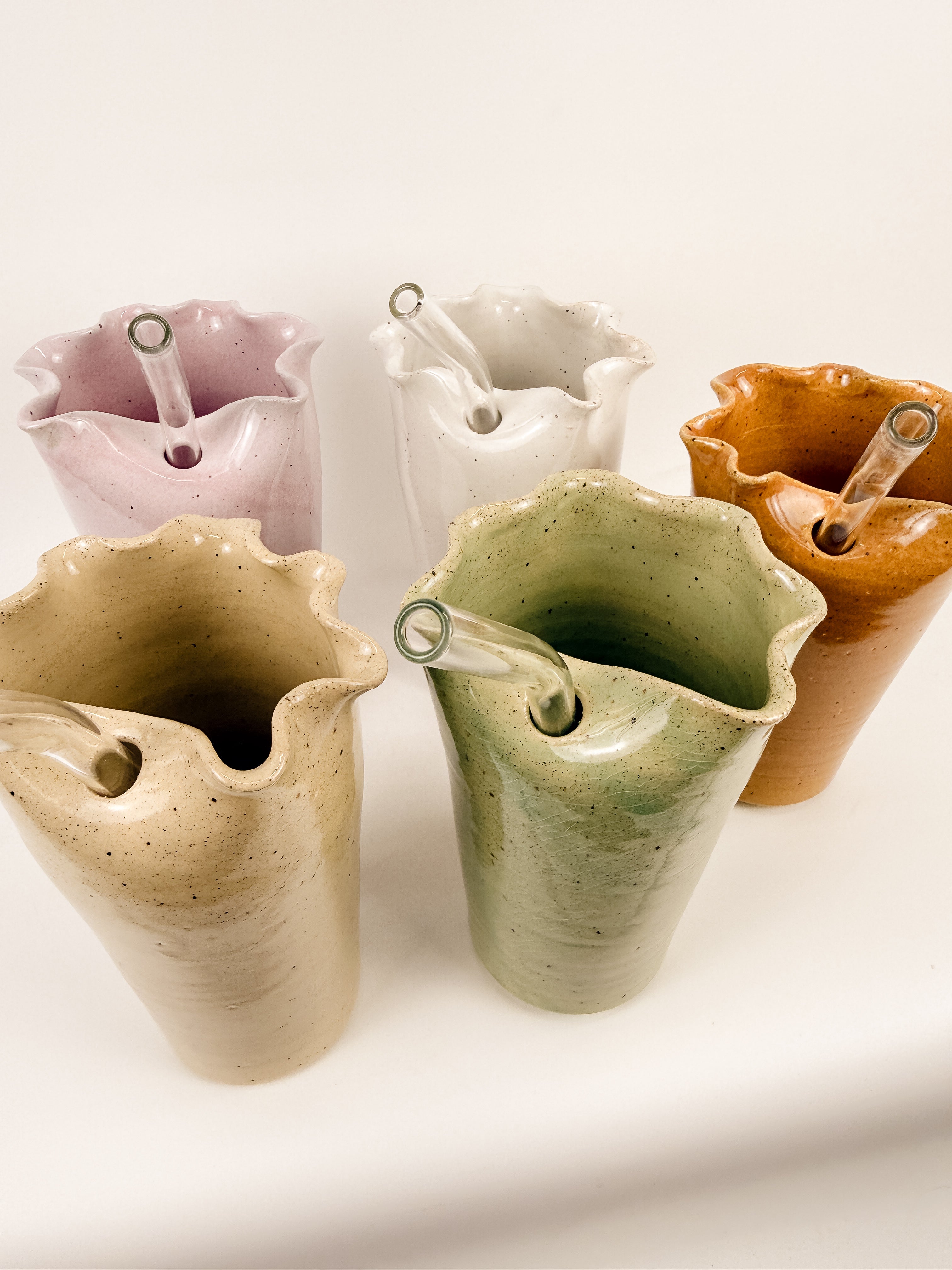 Green Ruffle Cup