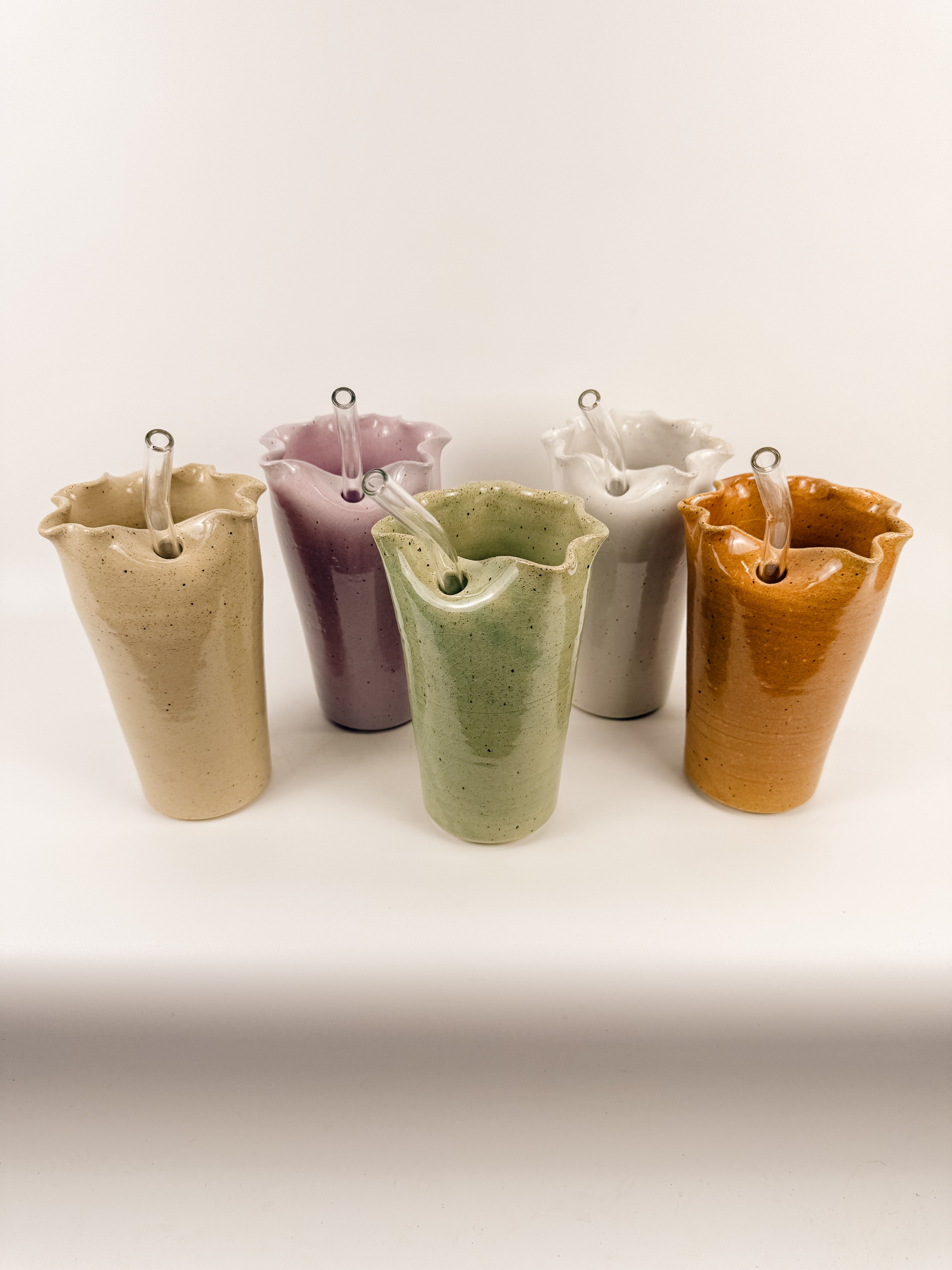 Green Ruffle Cup