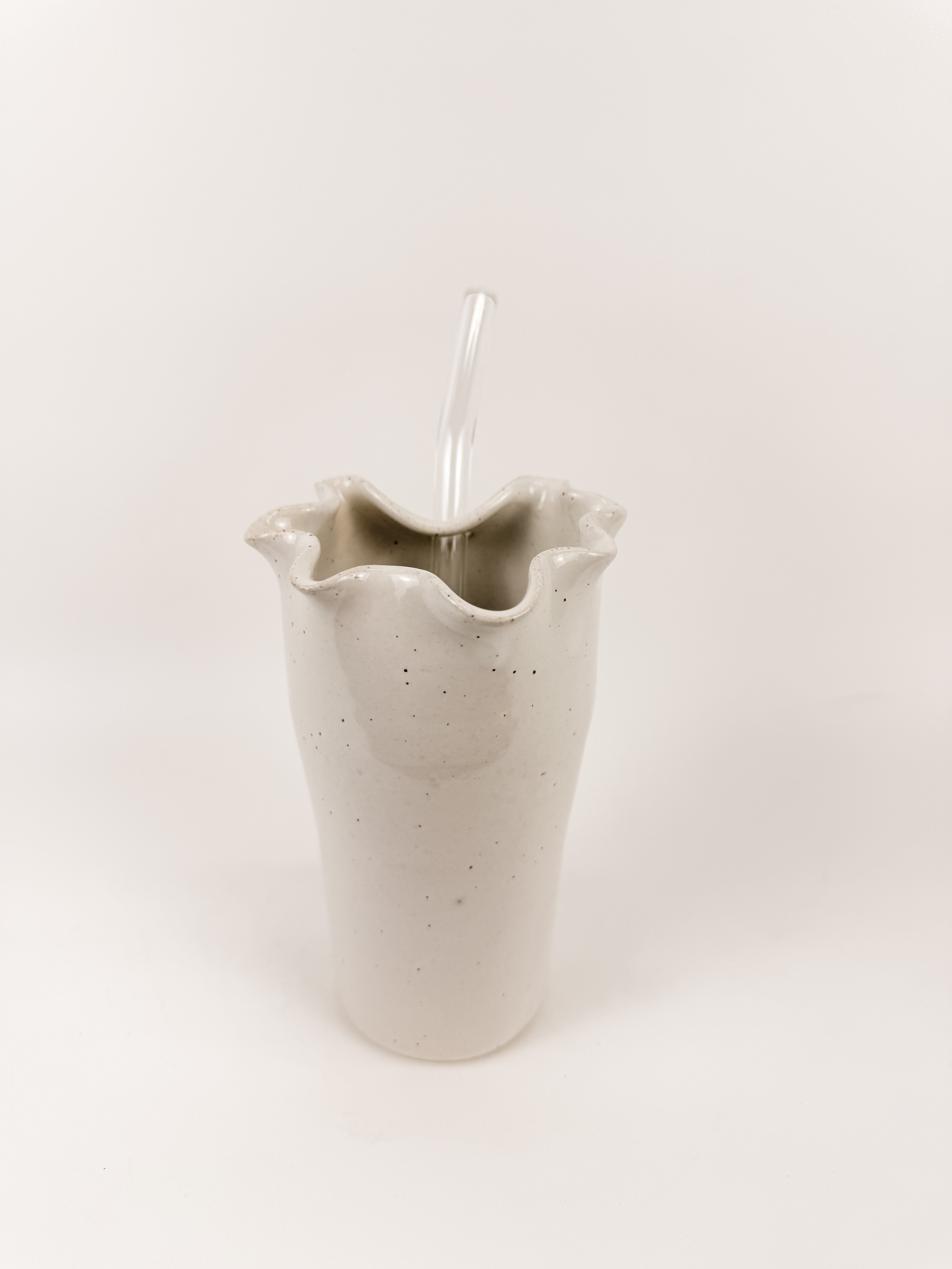 White Ruffle Cup