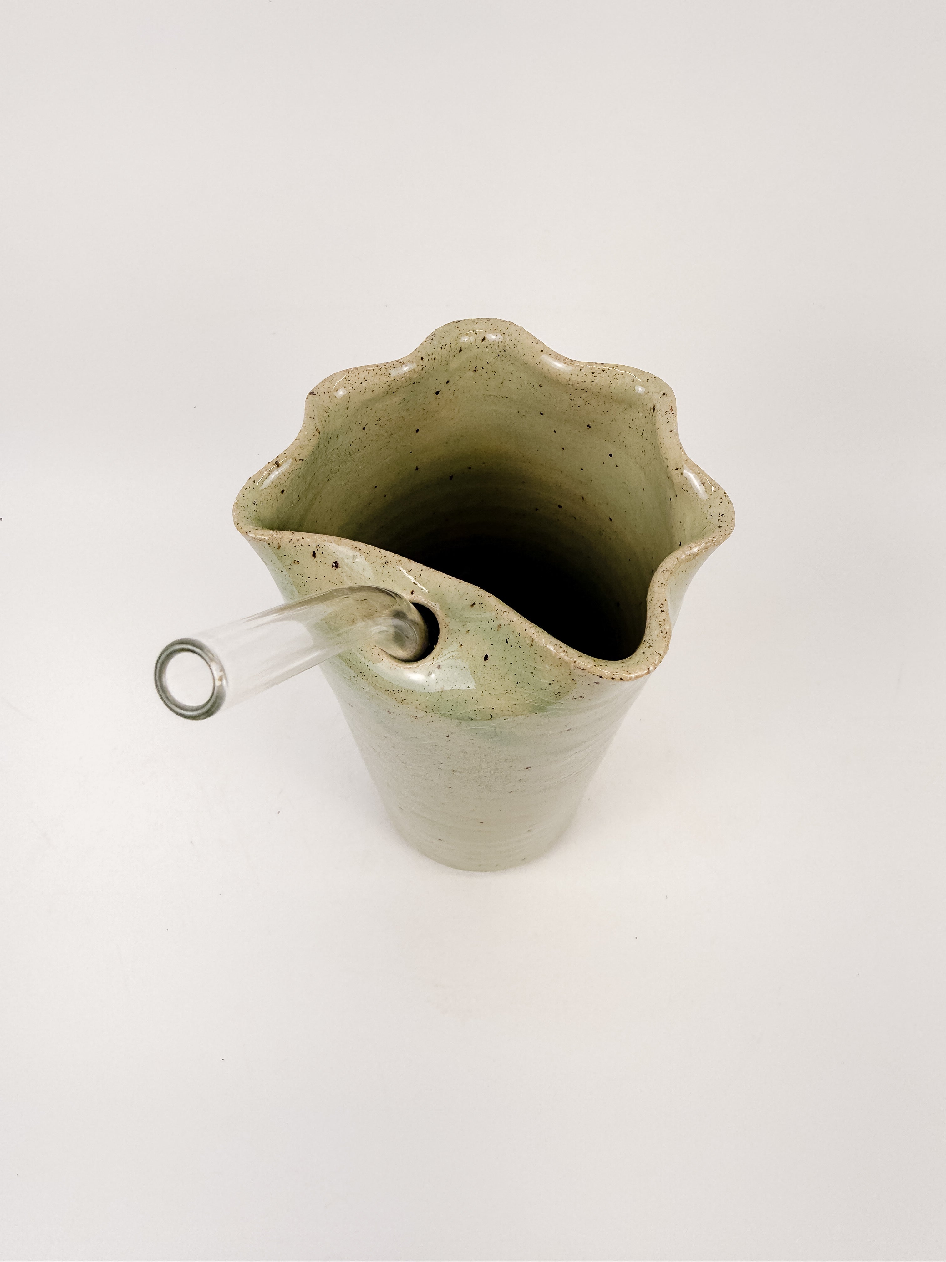 Green Ruffle Cup