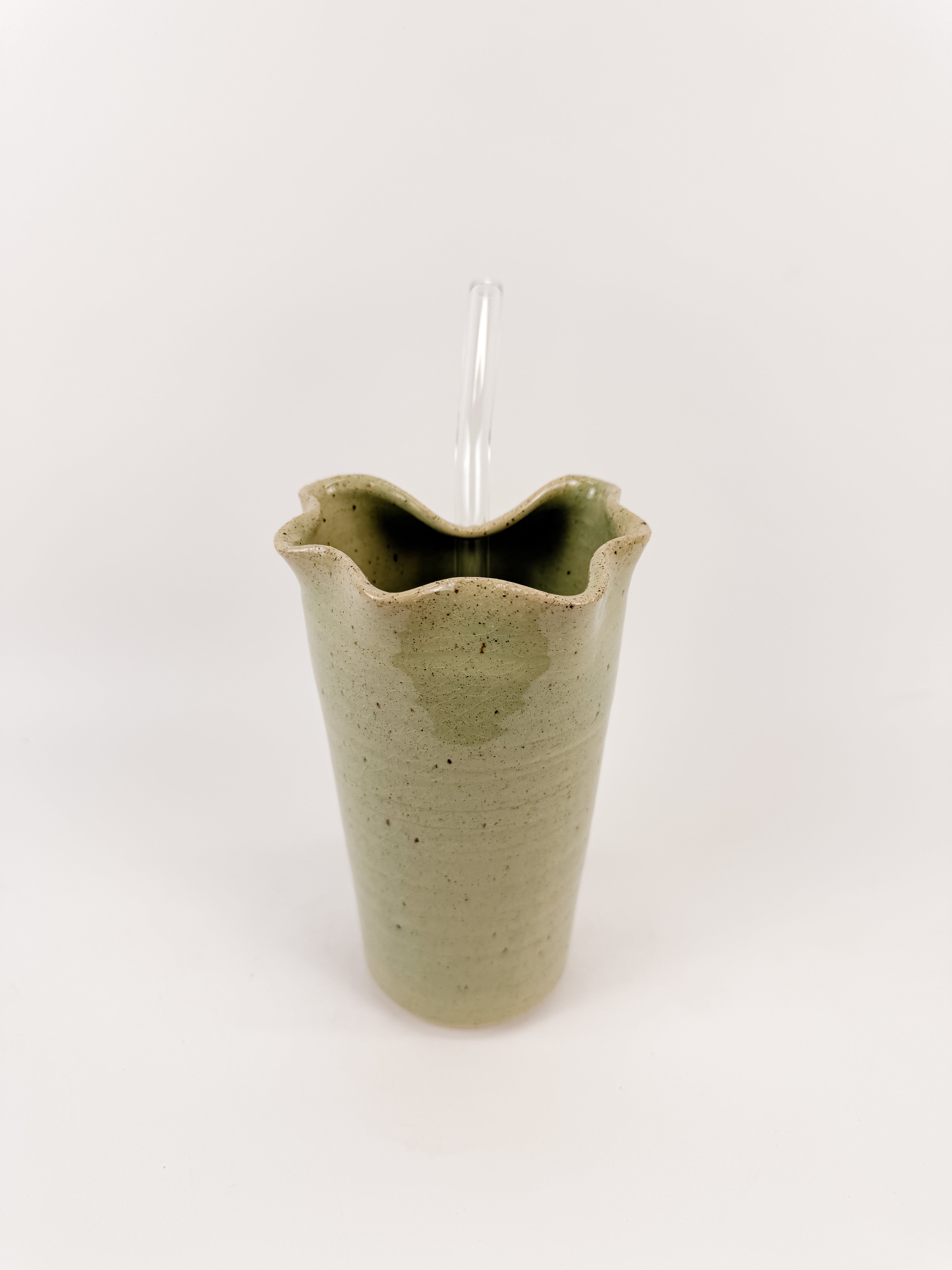 Green Ruffle Cup