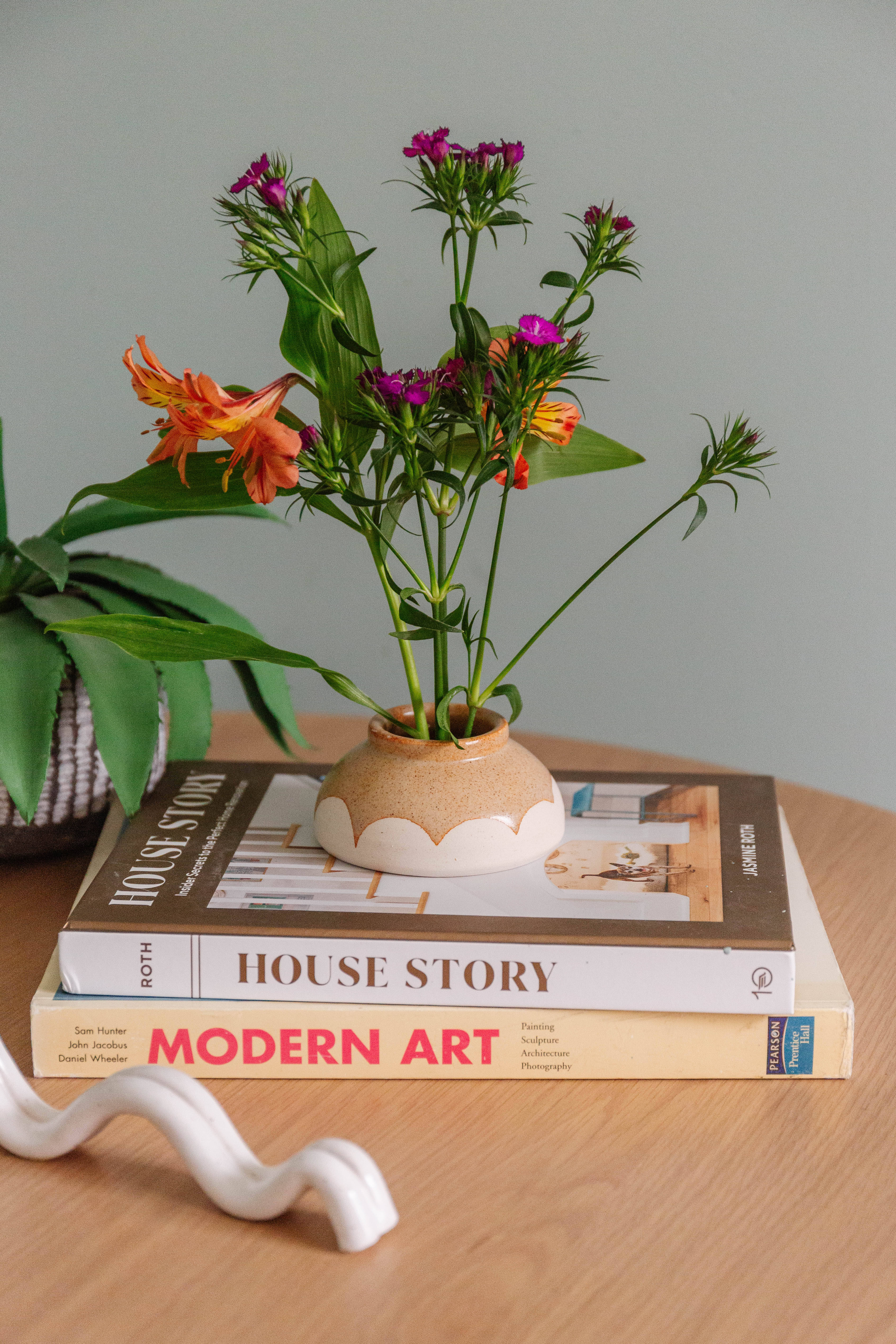 Tan Ikebana Vase