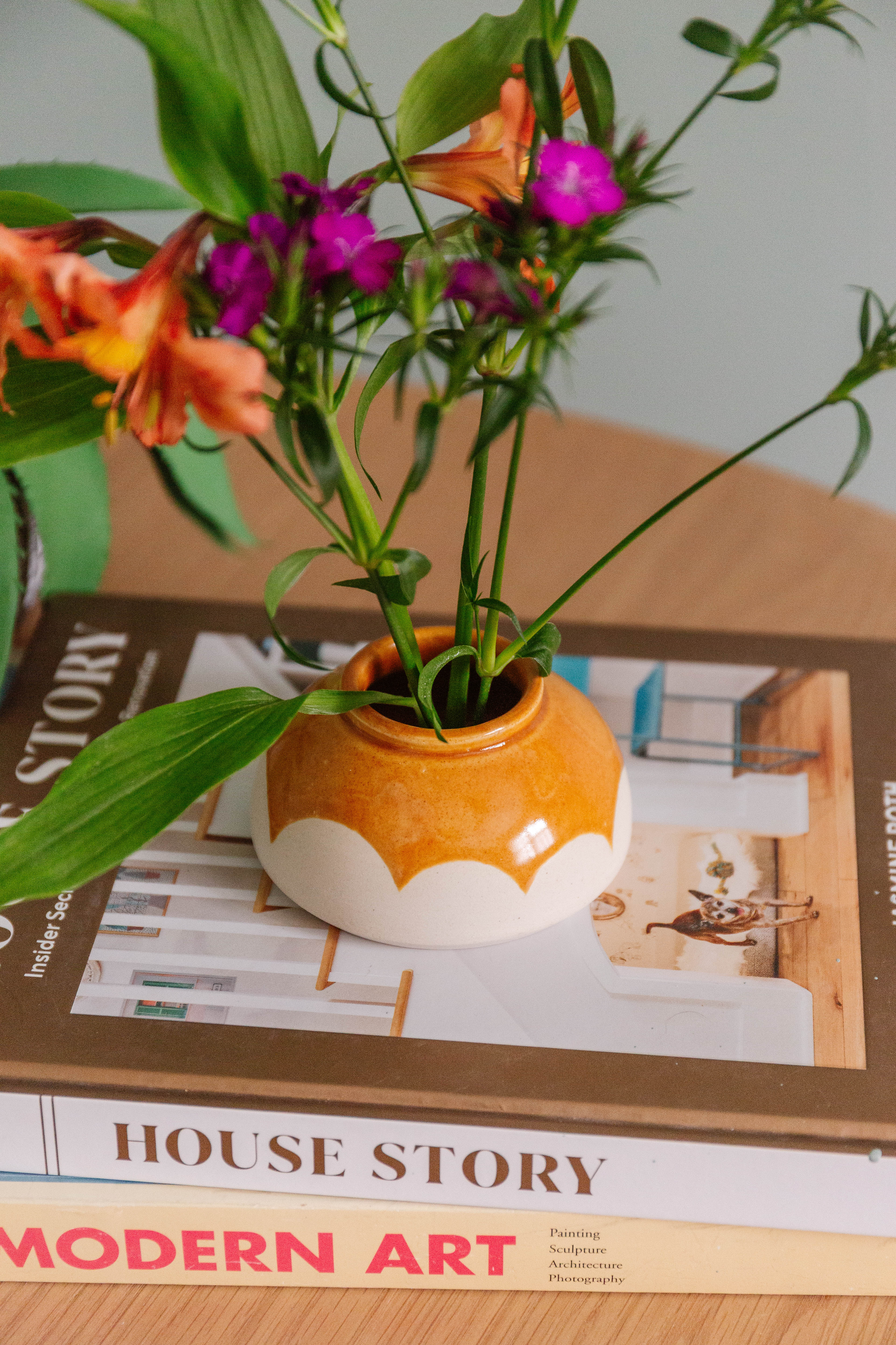 Orange Ikebana Vase