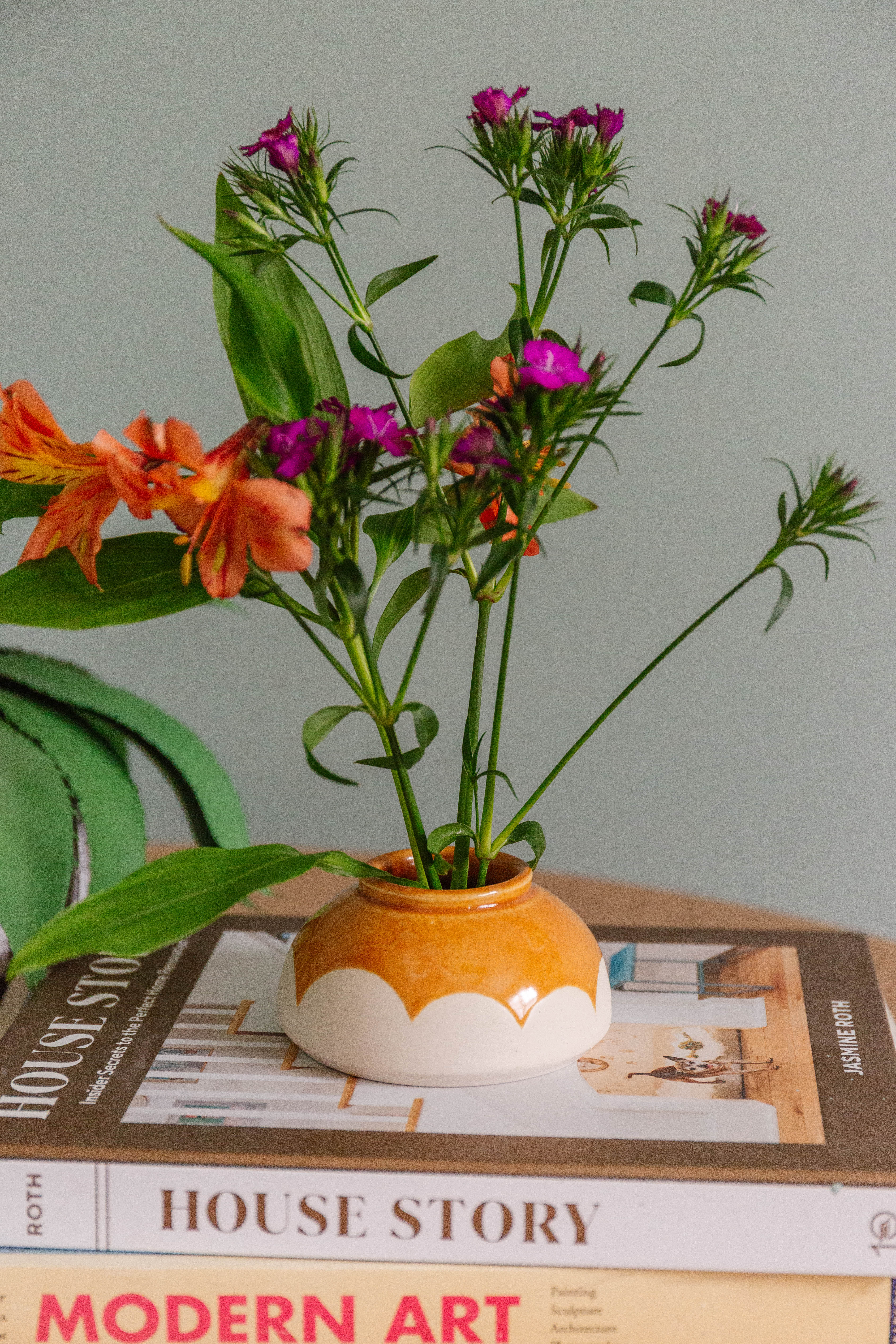 Orange Ikebana Vase