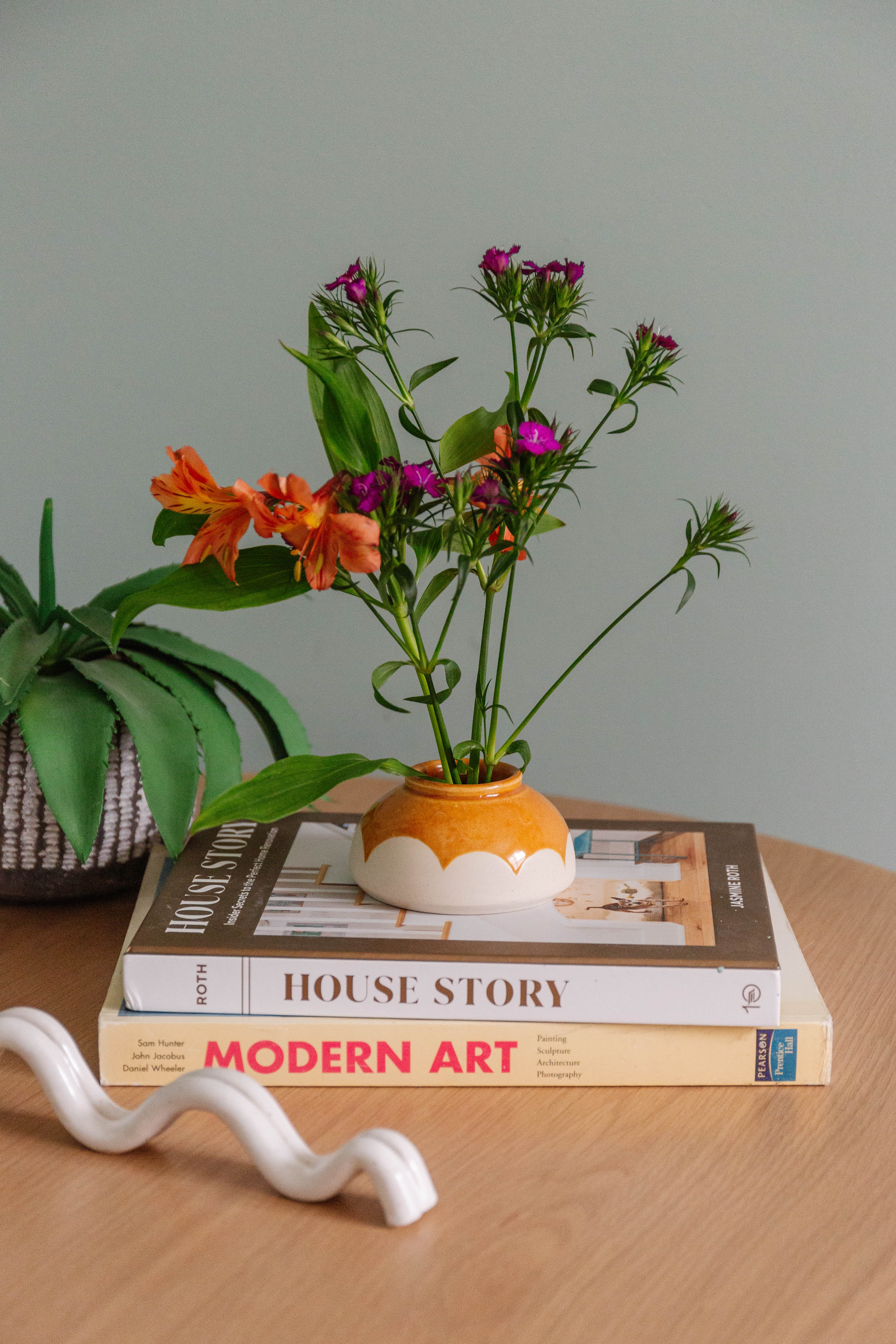 Orange Ikebana Vase